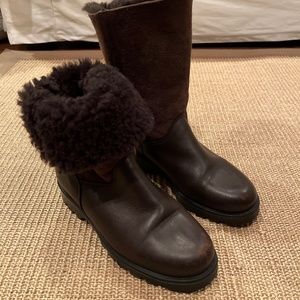 La Canadienne shearling suede leather Boots size 6.5